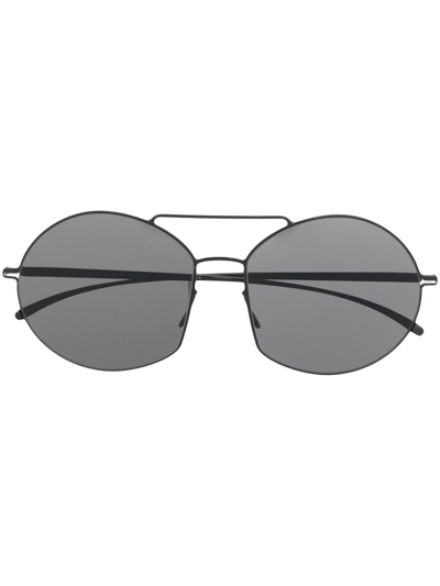 Mykita Round-frame Tinted Sunglasses In Black