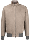 BARBA SUEDE ZIP-UP JACKET