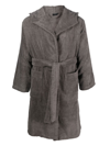 Giorgio Armani Dorotea Cotton Bathrobe In Grey