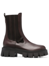 Premiata Side-panel Ankle Boots In Brown