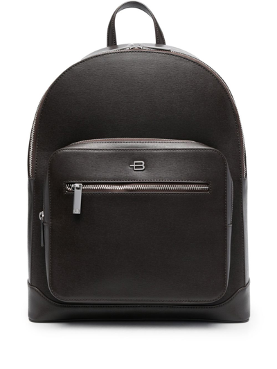 Baldinini Luke Leather Backpack In Black