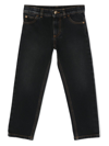 VERSACE EMBROIDERED-LOGO DETAIL JEANS
