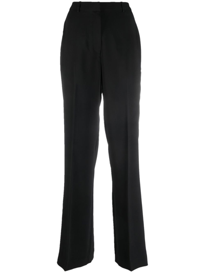 Calvin Klein Performance Women's Wide Leg Fleece High Waist Pant In Black