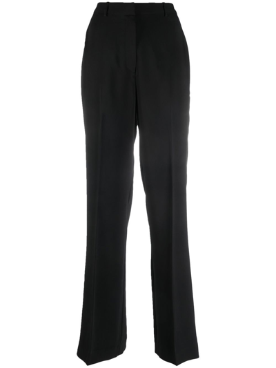 Calvin Klein Straight-leg Tailored Trousers In Black