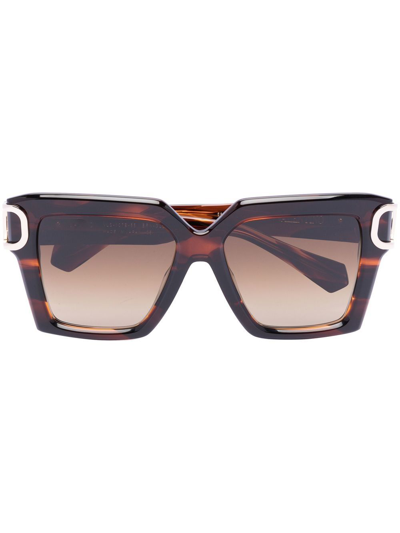 Valentino Vlogo Signature Oversized-frame Sunglasses In Brown