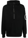 LOW BRAND LOGO-PATCH ZIP-FRONT HOODIE