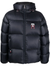 Tommy Hilfiger Monogram-patch Puffer Jacket In Blue