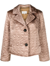 Maison Margiela Single-breasted Quilted Satin Jacket In Neutrals