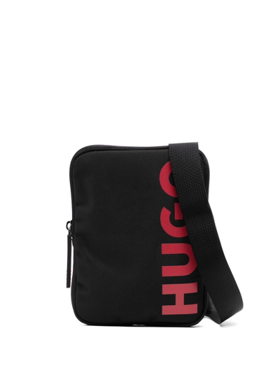 Hugo Logo-print Crossbody Bag In Black