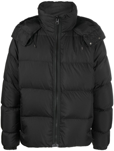 Ten C Mid-layered Hooded Down Jacket In Black