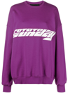 Rotate Birger Christensen Logo-print Crew-neck Jumper In Purple