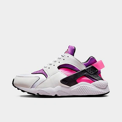 Nike Women's Air Huarache Casual Shoes In Black/pink/purple