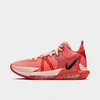 Nike Lebron Witness 7 Basketball Shoes Size 12.0 In Bright Crimson/arctic Orange/magic Ember/cave Purple