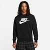 Nike Sportswear Club Fleece Futura Logo Crewneck Sweatshirt In Black