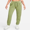 Nike Women's Air Mid-rise Fleece Jogger Pants In Alligator/medium Olive/medium Olive