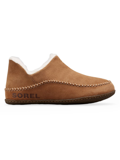 Sorel Men's Manawan Ii Faux Fur-lined Suede Slipper Shoes In Elk