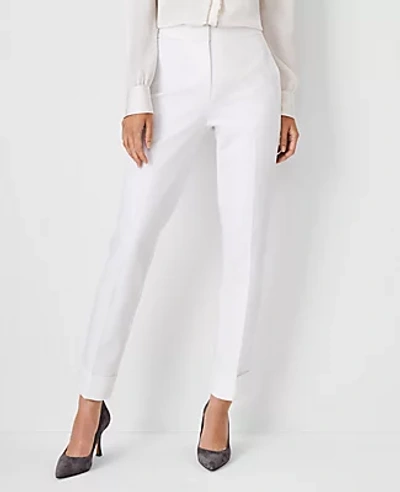 Ann Taylor The Petite High Waist Ankle Pant - Curvy Fit In Winter White