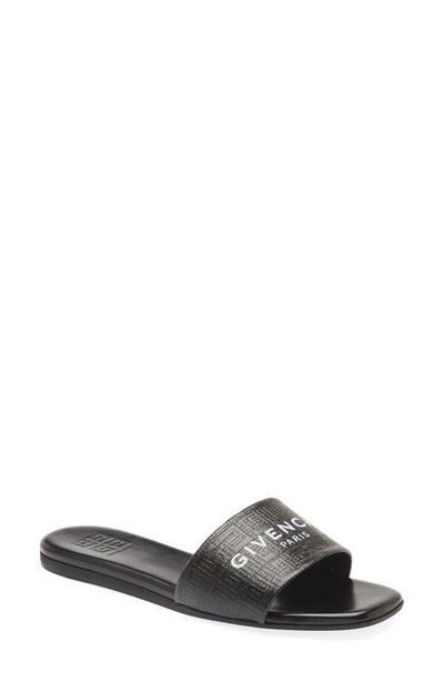 Givenchy Women's 4g Canvas Flat Mule Sandals In Black