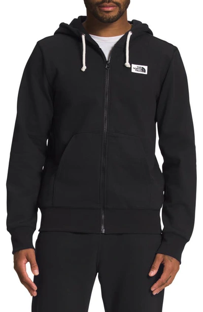 The North Face Heritage Patch Full Zip Hoodie In Tnf Black