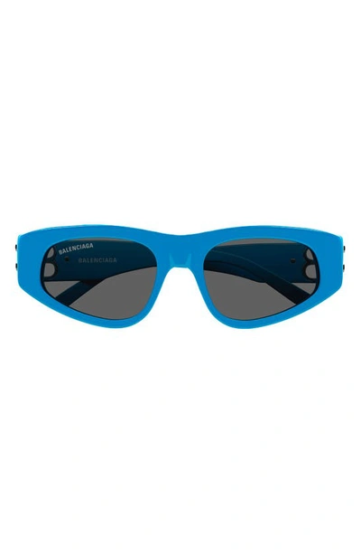 Balenciaga Dynasty 53mm Cat Eye Sunglasses In Blue