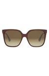 Fendi 59mm Gradient Square Sunglasses In Bordeaux