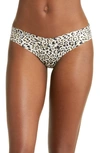 Commando Microfiber Thong In Sparkle Leopard Ivor