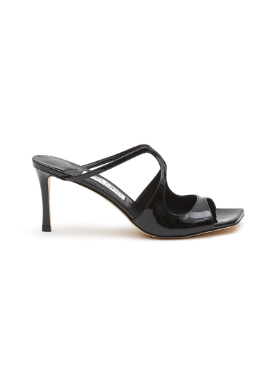 Jimmy Choo ‘anise' 75 Patent Leather Sandals In Black