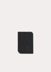 Totême Monogram Leather Passport Holder Black Grain In Black Grain