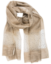 Saachi Crystal Embellished Silk & Wool Scarf In Sand