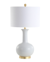 Jonathan Y 27in Brussels White & Brass Table Lamp In Nocolor