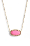 Kendra Scott Elisa Birthstone Pendant Necklace In Gold Neon Pink Magnesite