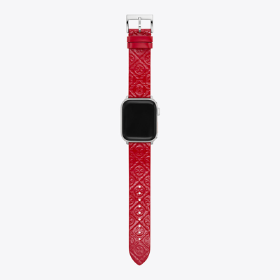 Tory Burch T Monogram Band For Apple Watch®, Red Patent Leather, 38 - 40mm