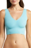 True & Co. True Body V-neck Bralette In Aqua