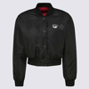 Chiara Ferragni Reversible Eye Star Patch Bomber Jacket In Black