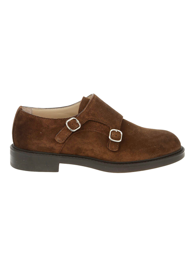 Doucal's Double-buckle Derby Shoes In Brown