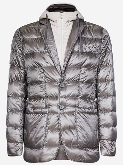 Herno Blazer Resort Down Jacket In Grey