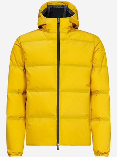 Herno Laminar Cut Deep Down Jacket In Yellow