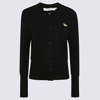 MAISON KITSUNÉ MAISON KITSUNÉ BLACK WOOL CARDIGAN