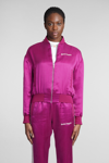 Palm Angels Zip-fastening Bomber Jacket In Bordeaux