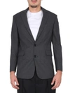 Aspesi Single-breasted Virgin Wool Jacket In Grey