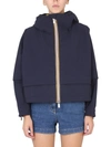 K-way Windbreaker With Logo In Blue