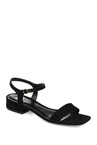Journee Collection Beyla Womens Ankle Strap Square Toe Pumps In Black
