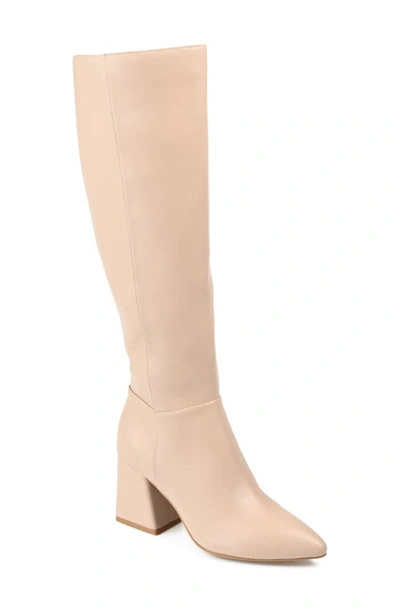 JOURNEE COLLECTION JOURNEE COLLECTION LANDREE VEGAN LEATHER BLOCK HEEL BOOT