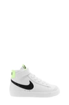 Nike Kids' Blazer Mid '77 High Top Sneaker In White/ Black