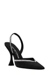 Stuart Weitzman Crystal-embellished Slingback 110mm Pumps In Black Suede