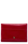 Hobo Jill Leather Trifold Wallet In Crimson