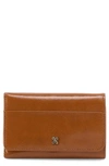 Hobo Jill Leather Trifold Wallet In Truffle