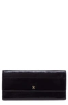Hobo Jill Large Leather Trifold Wallet In Black