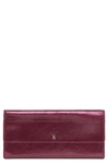 Hobo Jill Large Leather Trifold Wallet In Iris
