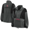 Wear By Erin Andrews Charcoal St. Louis Cardinals Packable Half-zip Jacket In Charcoal